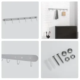 Intirilife Garderobenleiste Modell C Silber