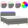 vidaXL Boxspringbett 140 x 200 cm Dunkelgrau