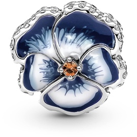 Pandora MOMENTS Charm "Blaue Garten-Stiefmütterchen Blume" Silber