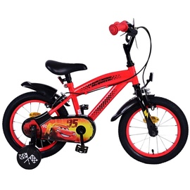 Volare Kinderfahrrad Disney Cars für Jungen 14 Zoll Kinderrad in Rot Fahrrad