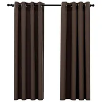 VidaXL Verdunkelungsvorhang Ösen 140 x 175 cm taupe 2