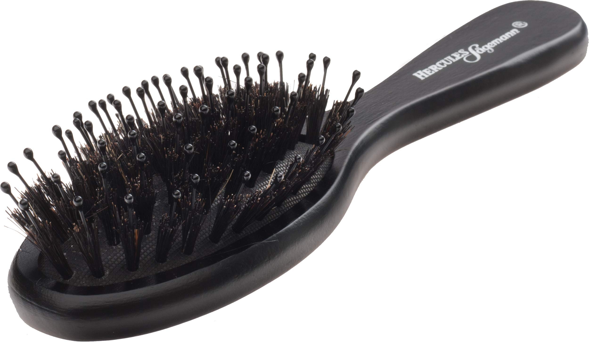 Hercules Sägemann - 7-Reihige Ovale Pflegebürste (9530), Kompakt & Ergonomisch, Perfekt für Feines Haar, 175 mm