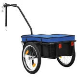 vidaXL Fahrradlastenanhänger blau 155x60x83 cm