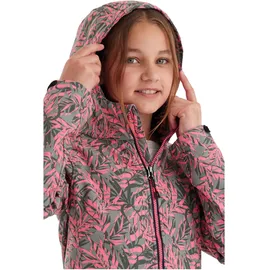 KILLTEC Mädchen Softshelljacke/Outdoorjacke mit Kapuze Mädchen Softshelljacke Print, light moss, 152, 43200-000