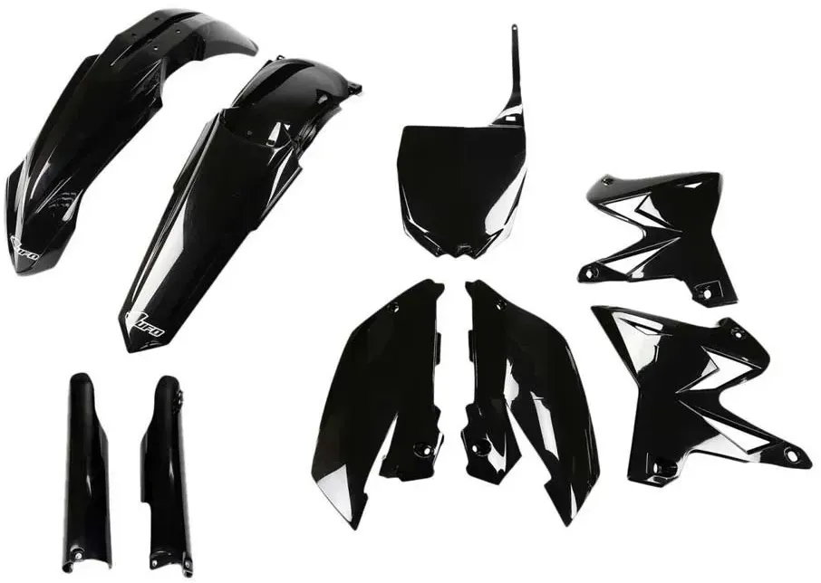 Ufo Yamaha Yz 125/250 2005-2007 Restyling Yakit327f-001 Fork Protectors & Plastikbausatz - Black - One Size