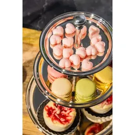 Edzard Etagere Faden, versilbert und anlaufgeschützt, 30 cm Höhe, 3-stöckig