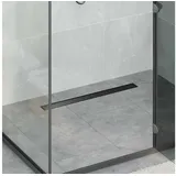 vidaXL 2 in 1 Duschabfluss 80 x 0 x 0 cm Schwarz