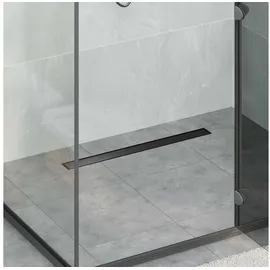 vidaXL 2 in 1 Duschabfluss 80 x 0 x 0 cm Schwarz