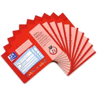 Oxford Zahlenlernheft, A4 quer, Lineatur ZL (1. Klasse), rot, 10 Stück
