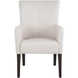 Home Affaire "King", beige (beige, buche wenge), B:60cm H:92cm T:65cm, 100% Polyester, Stühle, Polsterstuhl, Armlehnstuhl, Gestell Massivholz