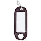 Wedo 10er-Pack Schlüsselanhänger mit Ring (Ø 18 mm) schwarz, 52x21 cm