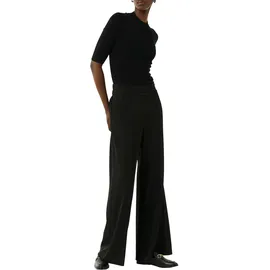 Comma, Jogger Pants COMMA, Damen, Gr. 36, N-Gr, schwarz, Web, Obermaterial: 97% Polyester, 3% Elasthan, unifarben, regular fit lang, Hosen, mit weitem Bein, Sommerhose