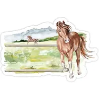 Farbklecks-Collection Regal Erweiterung für Hörfiguren, kompatibel mit Tonie-Figuren, Pferdekoppel 1, 34x22 cm, für 10–12 Figuren, Wandregal für Kinderzimmer, handgefertigt