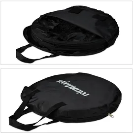 Relaxdays Pop Up Tore 2er Set, faltbare Fußballtore für Garten, Kindertor mit Tasche, HBT: 77 x 122 x 83 cm, schwarz