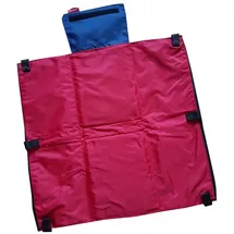 wickelquick Tragbare Wickelunterlage Wickeltasche Wickelquick®/mit einer Hand bedienbar/sicher durch Abrollschutz/4 Seitentaschen/abwaschbar/blau-rot