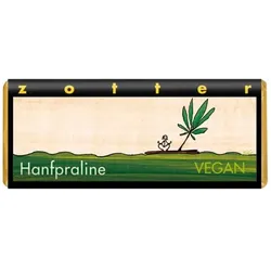 zotter Hanfpraline Schokolade vegan bio