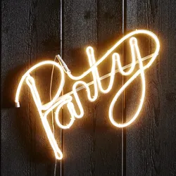 LED Silhouette &quot;Party&quot; - Flatneon - 305 LED - H: 31cm - outdoor - warmweiß