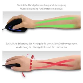 CSL Optische vertikale Maus schwarz