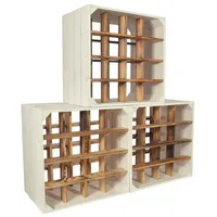 CHICCIE Weinregal 3 tlg. Holz  Weiß