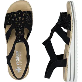 Rieker Keilsandalette Damen Schwarz 37