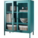 Jan Nowak Vitrine EKER 101,5 x 80 x 40 cm Türkis