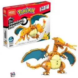 MEGA BRANDS GWY77 Mega Construx Pokémon Glurak, Bauset, Bausteine, Sammelfigur, 223 Teile