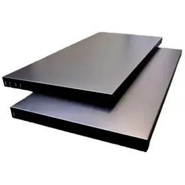 SCHULTE Regalwelt Steckregal Holz/Metall 43x100x40 cm schwarz 2 Fachböden 65 kg Tragkraft