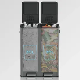 MAXCRAFT Mülleimer 60 l Anthrazit