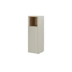 Wohnwert Vitrine  Media Design ¦ grau ¦ Maße (cm): B: 41 H: 128 T: 42.0