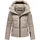 Navahoo Damen Winterjacke warme Steppjacke mit Abnehmbarer Kapuze Frostherz XIV Light Taupe Gr. XL - XL