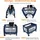 Costway 2 In 1 Reisebett & Laufstall Klappbar, 120 X 60cm Kinderbett, 2 Ebenen Babybett Mit Matratze Und Tragetasche Blau