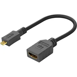 Wentronic 58683, 0,15 m, HDMI Typ D (Mikrofon), HDMI Typ A (Standard), 3D, Audio