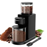 KIRAINAFLY Kaffeemühle, Elektrische Kaffeemühle mit Kegelmahlwerk – 25 präzise Mahlgrade für Espresso/Filterkaffee/French Press, intelligente Touchbedienung, antistatisch, schwarz