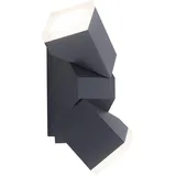 Paul Neuhaus Außenwandleuchte Aluminium, Metall, Stahl 14x22x11,1 cm grau