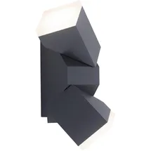 Paul Neuhaus Außenwandleuchte Aluminium, Metall, Stahl 14x22x11,1 cm grau