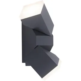 Paul Neuhaus Außenwandleuchte Aluminium, Metall, Stahl 14x22x11,1 cm grau