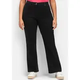sheego Stretch-Hose Bootcut schwarz 42
