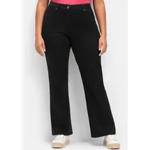 sheego Stretch-Hose Bootcut schwarz 42