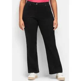 sheego Stretch-Hose Bootcut schwarz 42