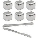 Intirilife Whiskey Steine in SILBER Eisherstellung, Silber