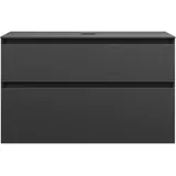 Burgbad Lin20 Waschtischunterschrank 100,2 x 55,2 x 66,1 cm Dunkelgrau Matt