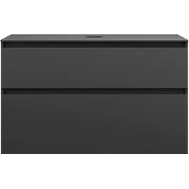 Burgbad Lin20 Waschtischunterschrank 100,2 x 55,2 x 66,1 cm Dunkelgrau Matt