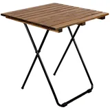 Mojawo Holz/Metall Campingtisch Klapptisch klappbar braun 45x45x50 cm