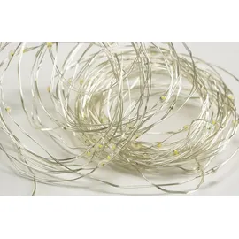 ChiliTec Led Batterie-Lichterkette 80 micro LEDs, 8m, warmweiß, IP44