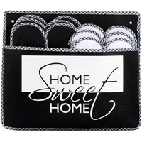 ONVAYA ABS Gästepantoffel Home Sweet Home | 6er Set | Antirutsch | Hausschuhe | Gästeschuhe - 36/45 EU