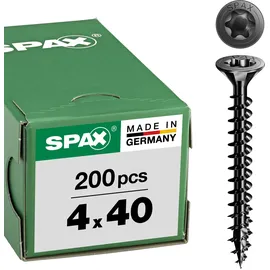 SPAX Schraube Holz/Metall 4 mm 40 mm schwarz 200 Stück