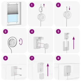 vidaXL Plissee Weiß 85x100 cm Stoffbreite 84,4 cm Polyester