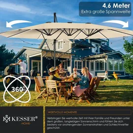 Kesser Doppelsonnenschirm 460 x 270 cm Beige