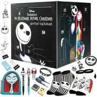 Disney The Nightmare Before Christmas Adventskalender 2025 Frauen Teenager Weihnachtskalender 24 Überraschungen Schrein Socken Schwarz/Mehrfarbig