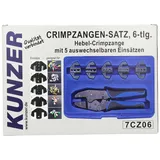 Kunzer 7CZ06 Hebelcrimpzange, 6-Teilig mit 5 Auswechselbaren Einsätzen